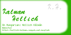 kalman hellich business card